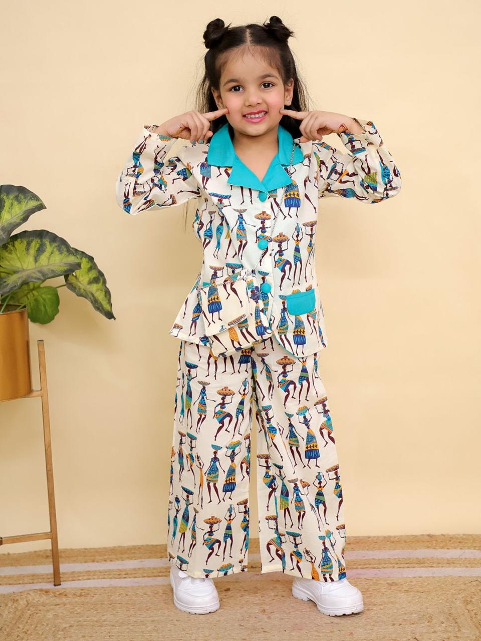 DollPrintedOffwhiteBlazerSet