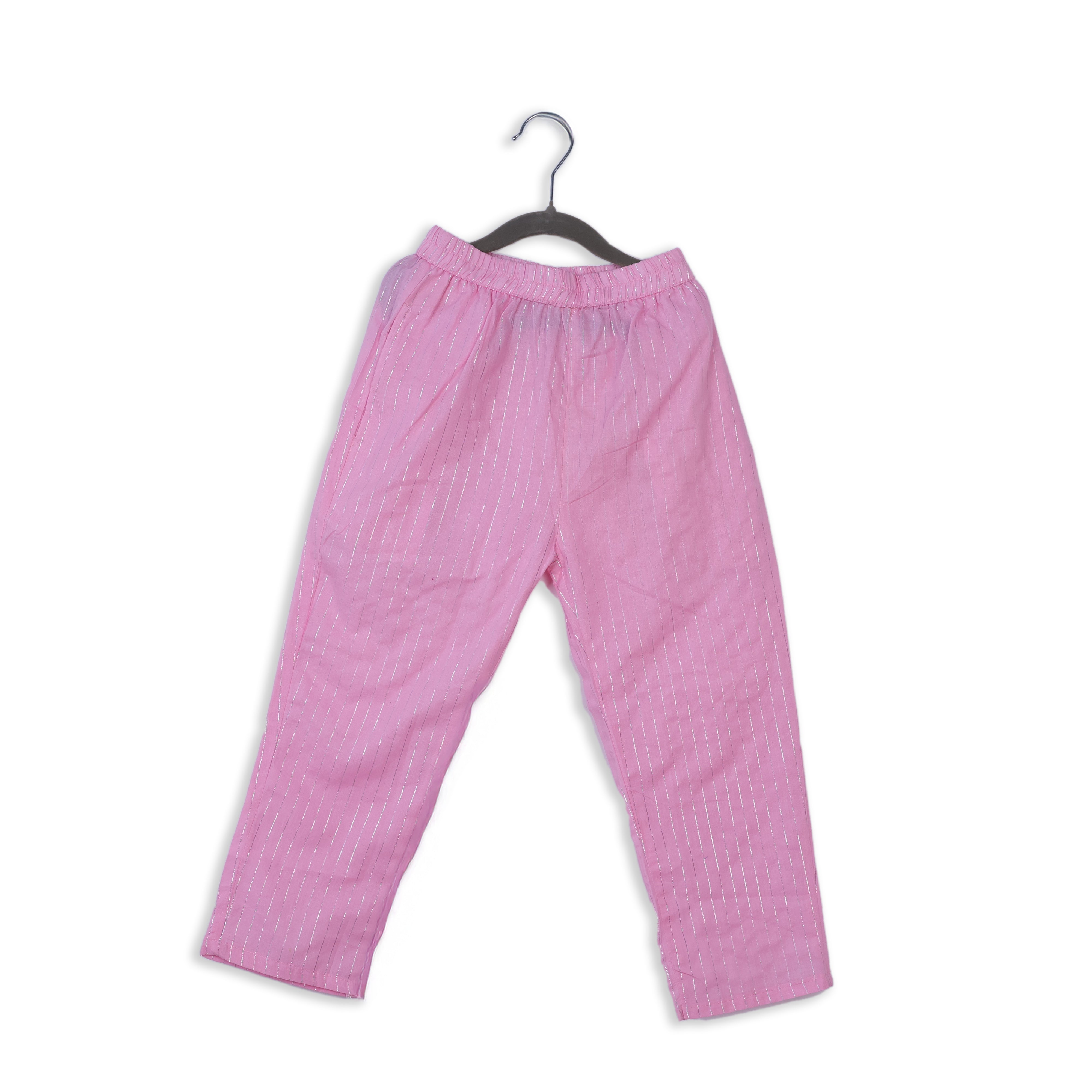 BabyPink Lurex Plazo Suit