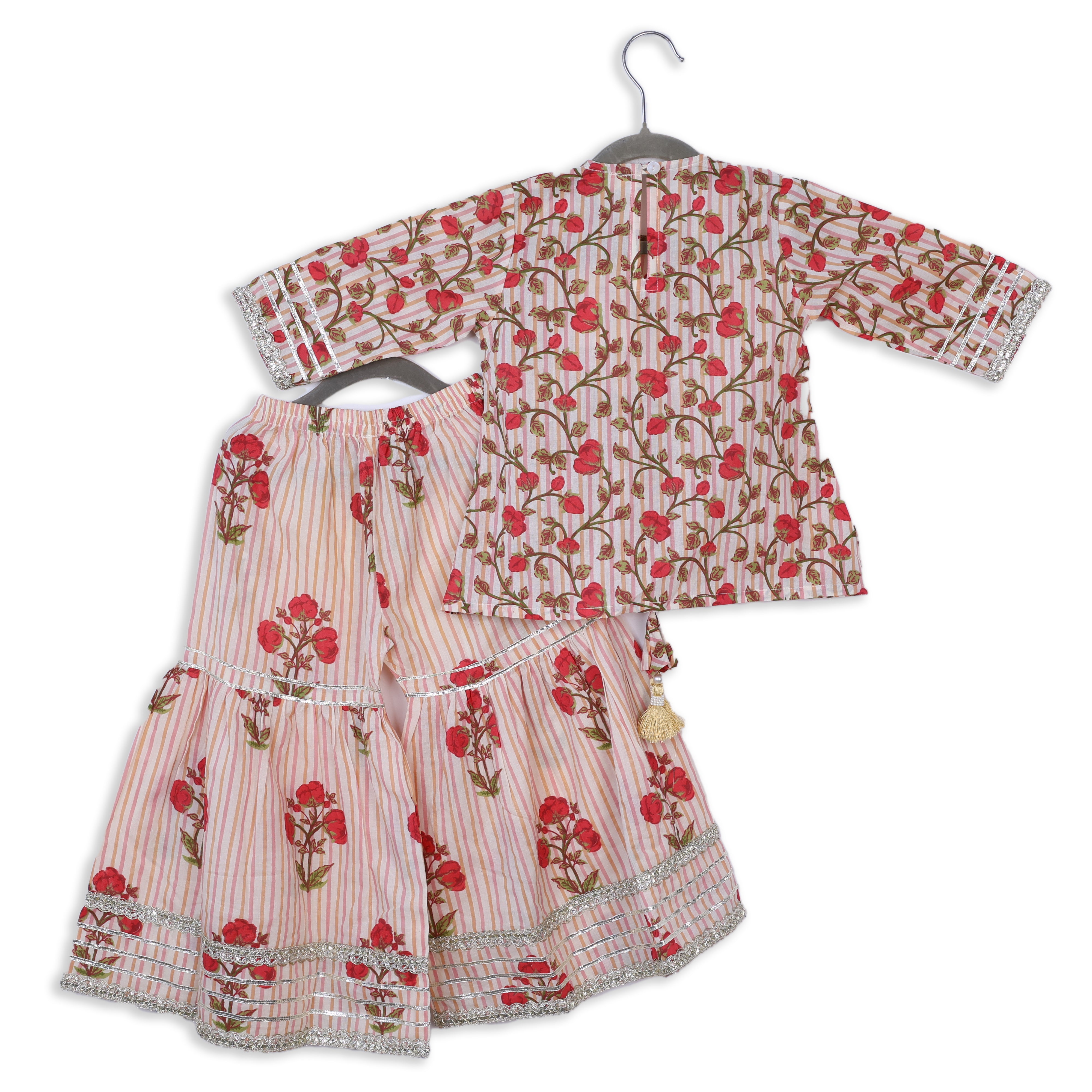 Peplum Kurta With Sharara