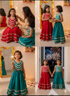 Turquoise Silk Lehnga Choli