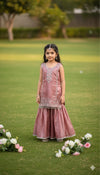 Pink Tissue Sharara Set