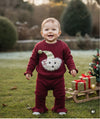 Winter Woolen Maroon Coord Set Christmas