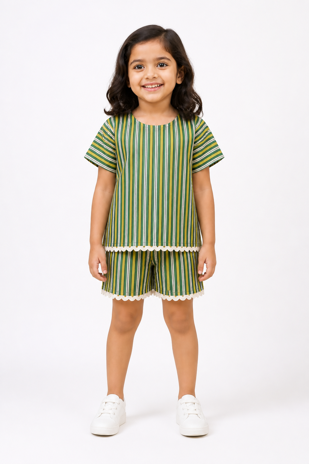 GreenWhiteStripedCoordSet