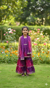 Hot Pink Purple Tie Dye Bandani Sharara Set