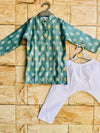 GreenChanderiKurtaSet