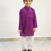 Solid wine Kurta Set