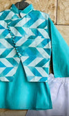 Sky Blue Three Piece Kurta Pyjama Set