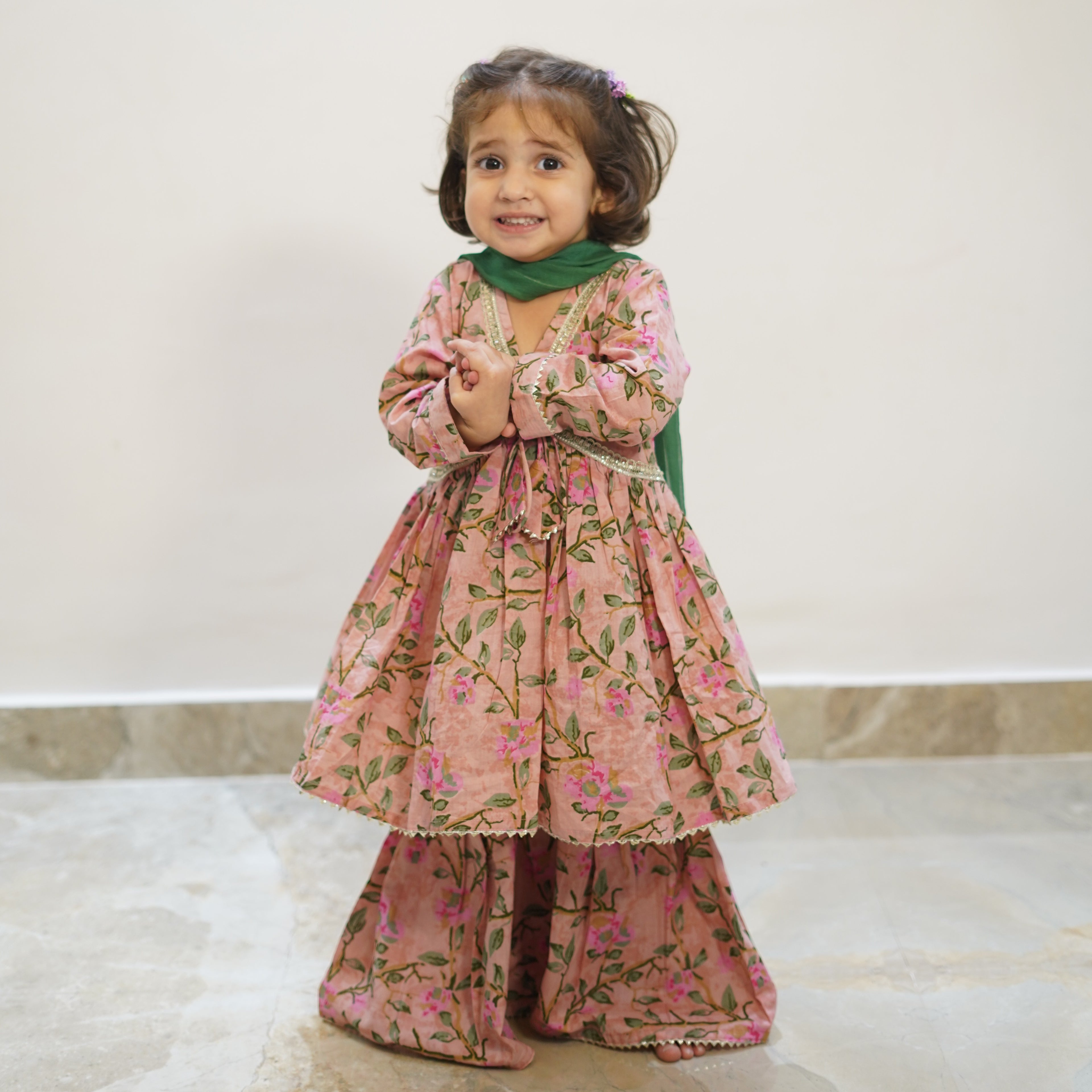 Nude Pink Sharara Sibling