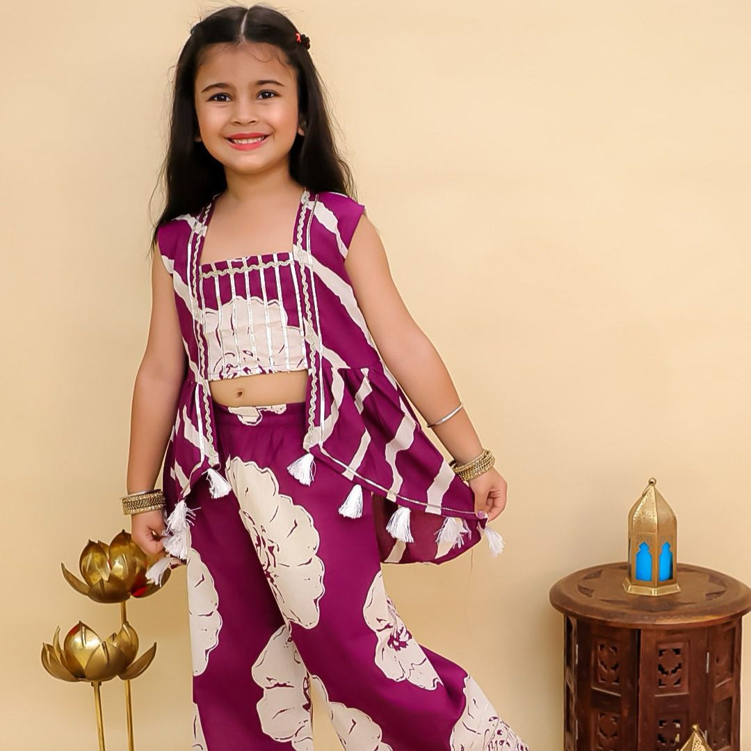 Purple Indo Western