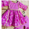 Fuschia Pink Striped Sharara Set