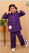Purple Shirt Pant Coord Set