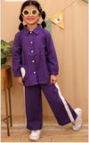Purple Shirt Pant Coord Set