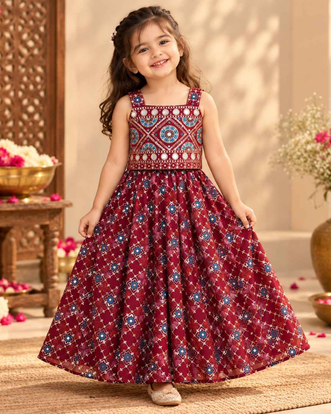Parindey’s Shahi Gul Maroon Heavy Festive Lehnga Choli