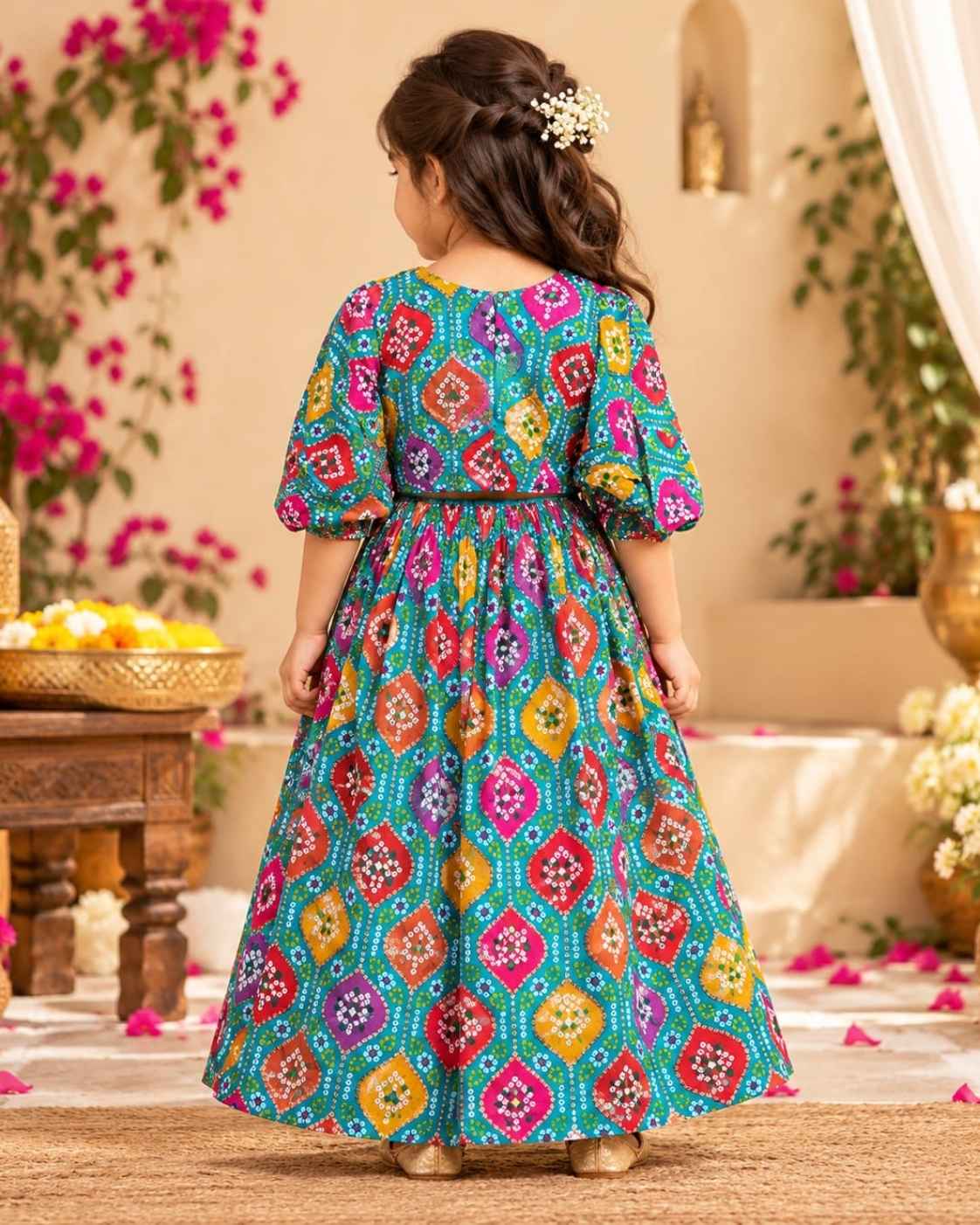 Parindey’s Bandhani Bahaar Teal Blue Lehnga Choli