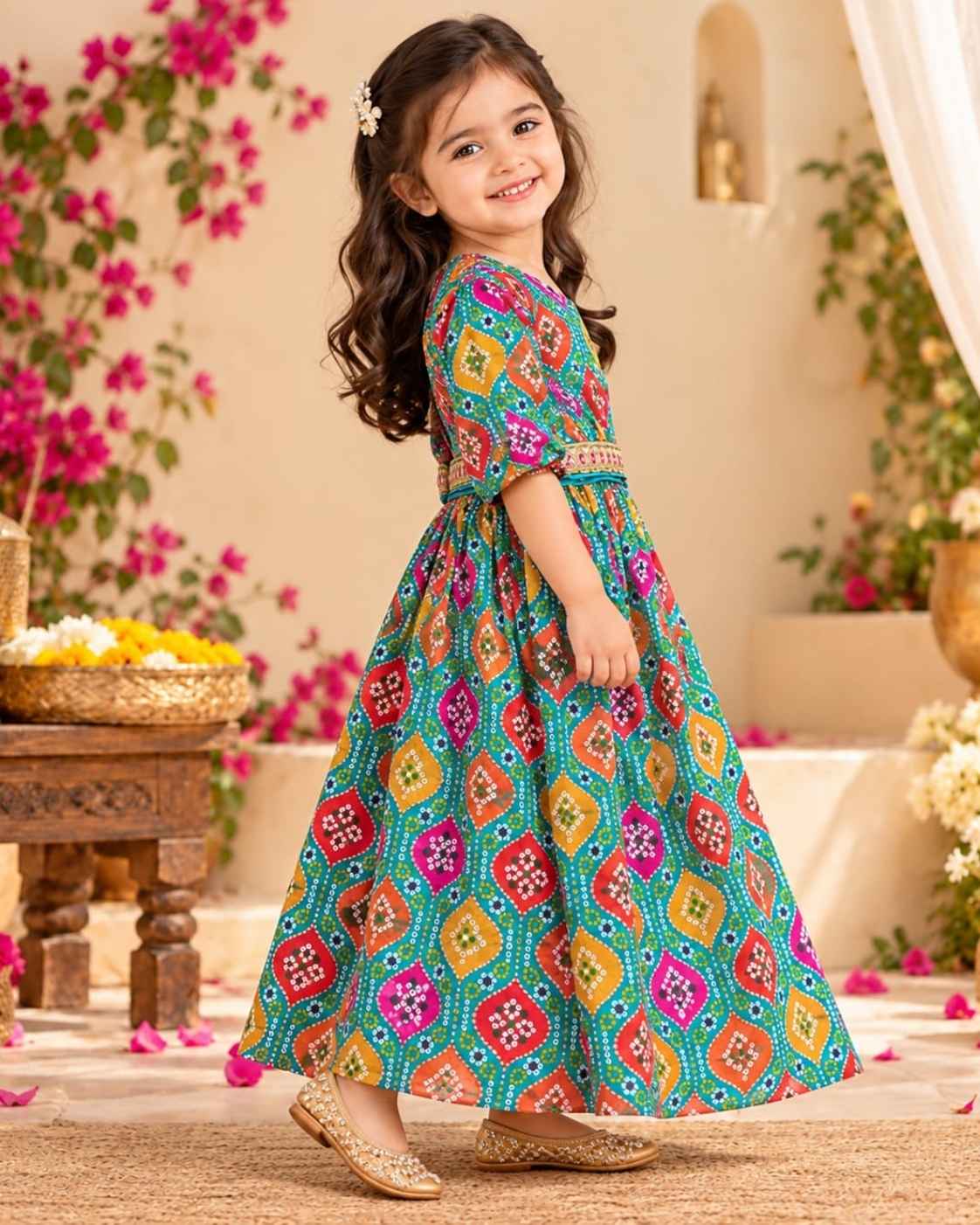Parindey’s Bandhani Bahaar Teal Blue Lehnga Choli