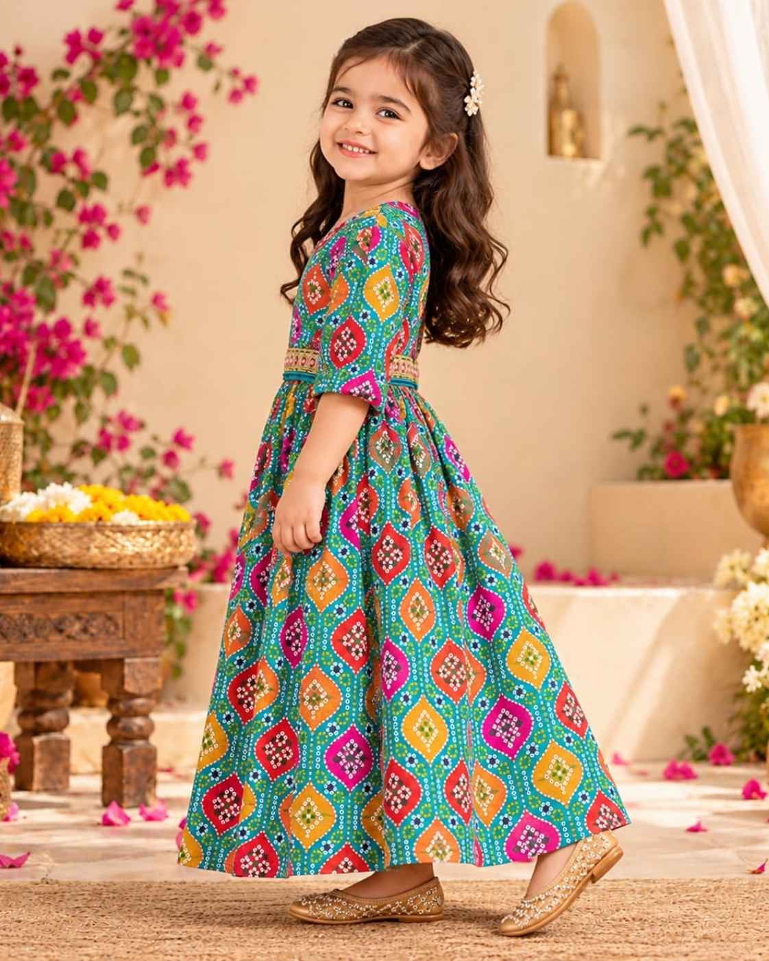 Parindey’s Bandhani Bahaar Teal Blue Lehnga Choli