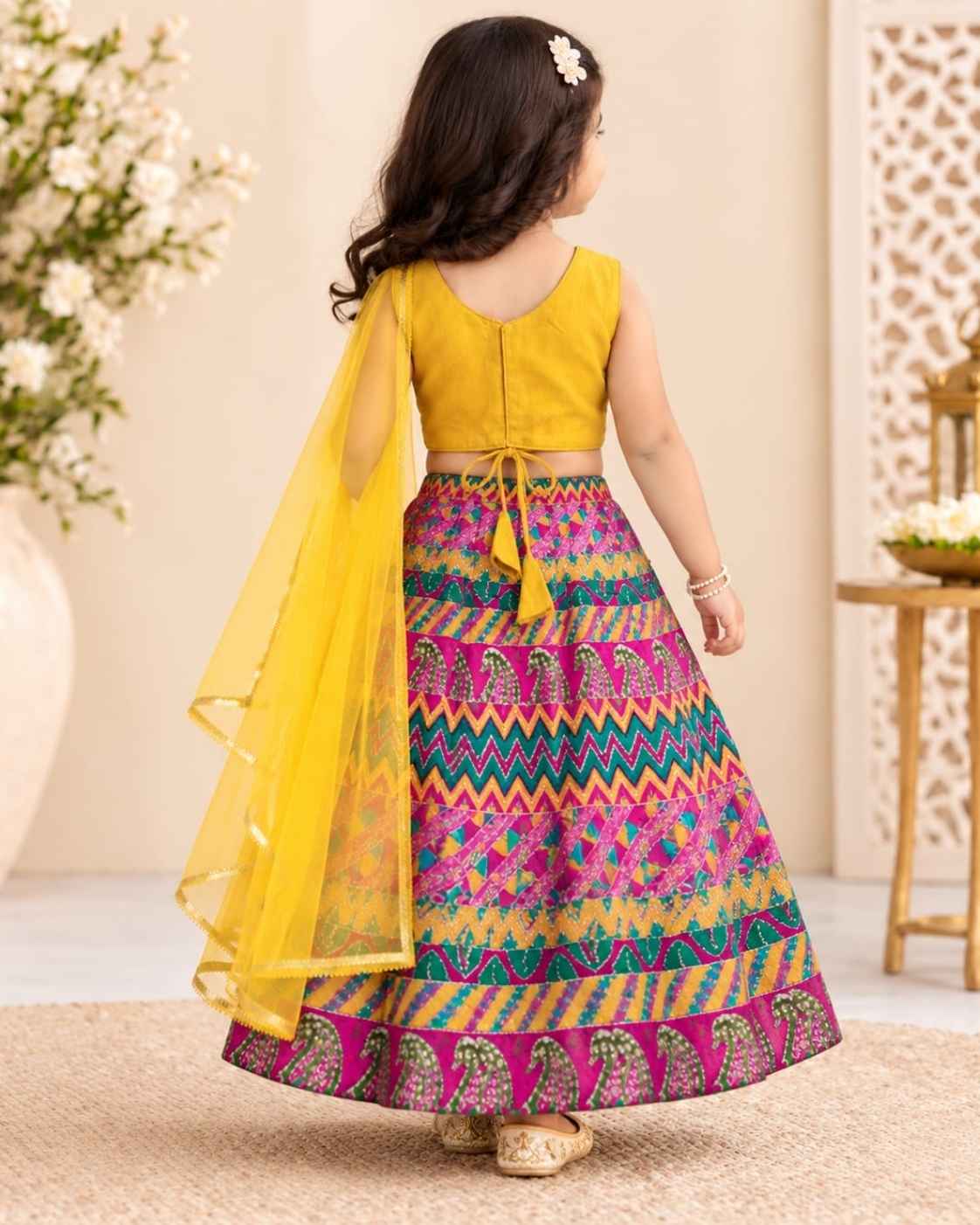 Parindey’s Yellow Red Premium Rangrez Lehenga