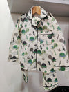 White Green Turtle Printed Night Suit