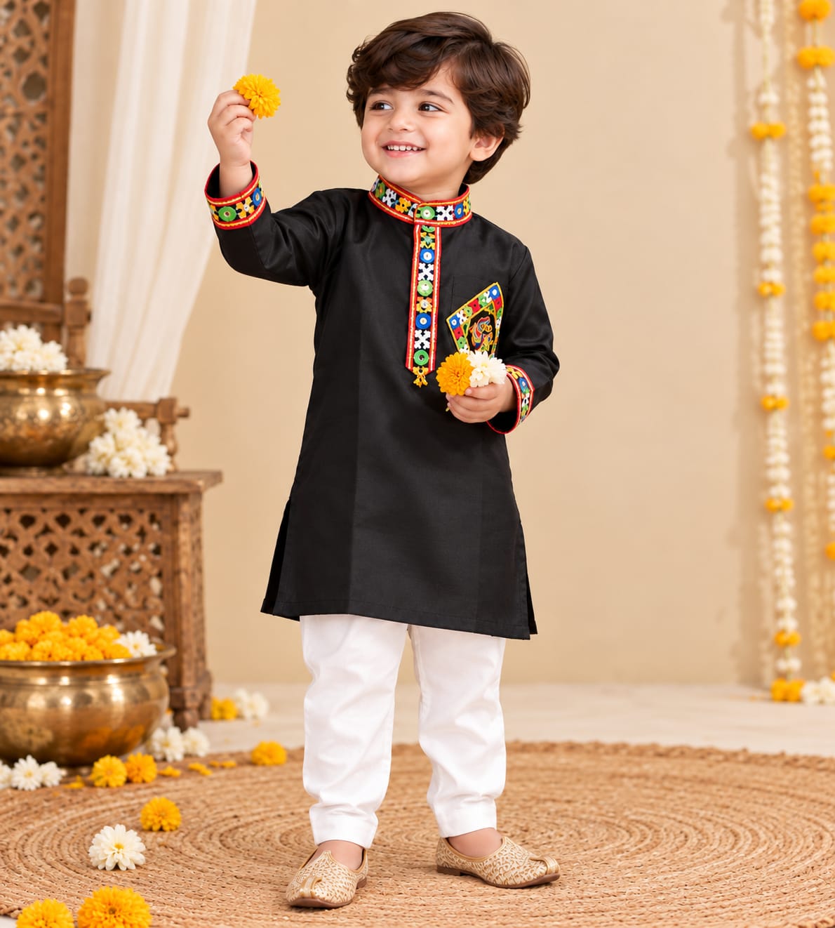 Parindey's Black Navratri Kurta