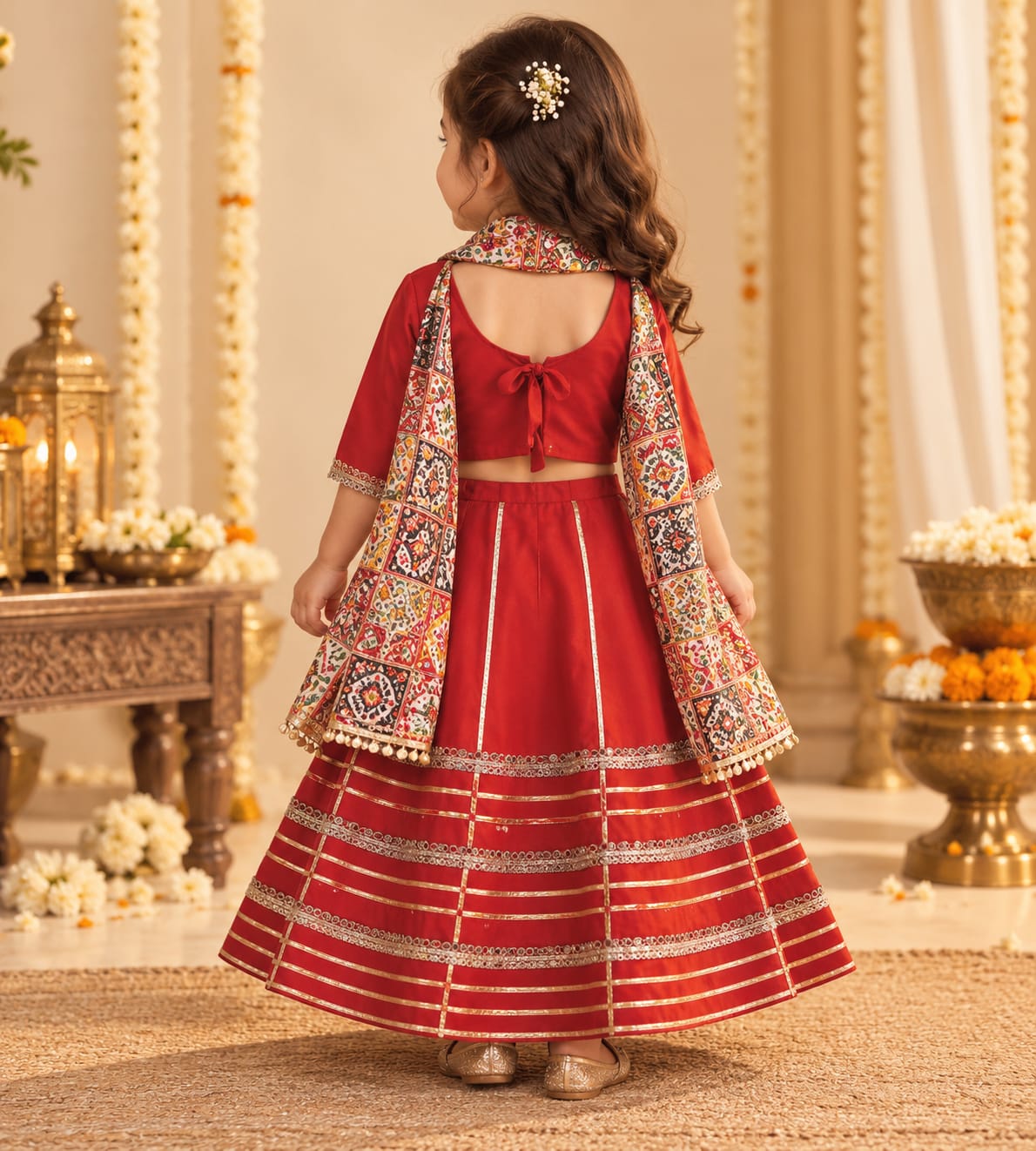 Red Navratri Lehenga choli