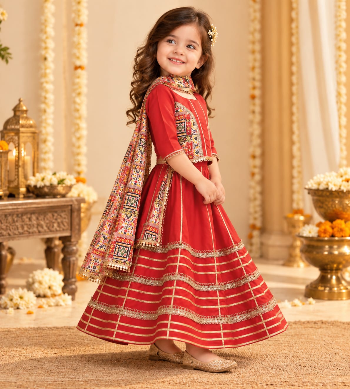Red Navratri Lehenga choli
