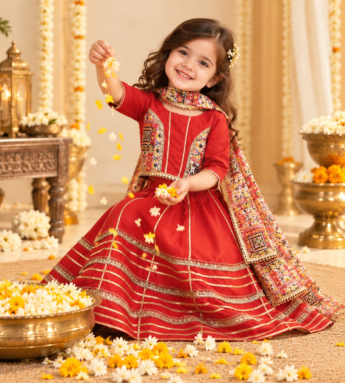 Red Navratri Lehenga choli