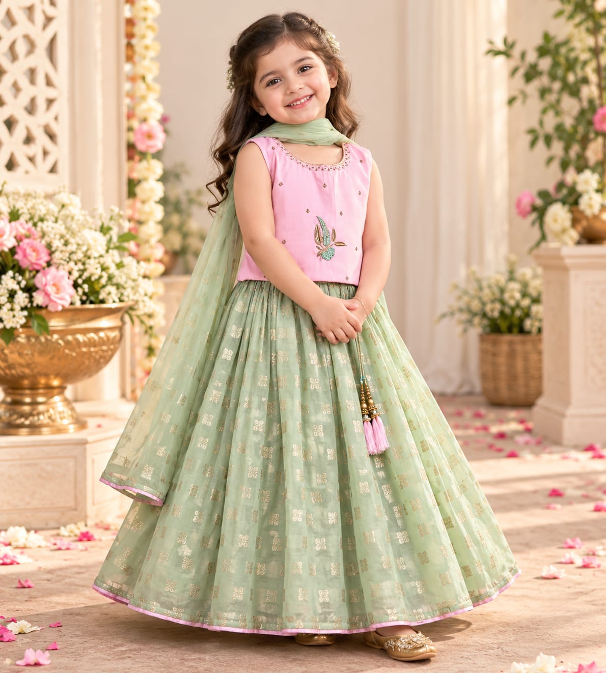 Banarasi Silk Premium Girls Lehnga