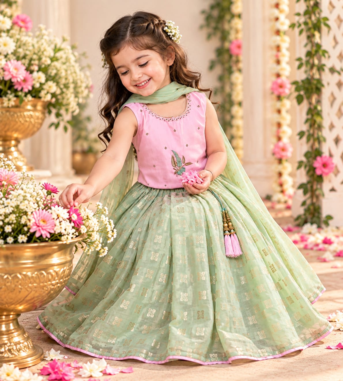 Banarasi Silk Premium Girls Lehnga
