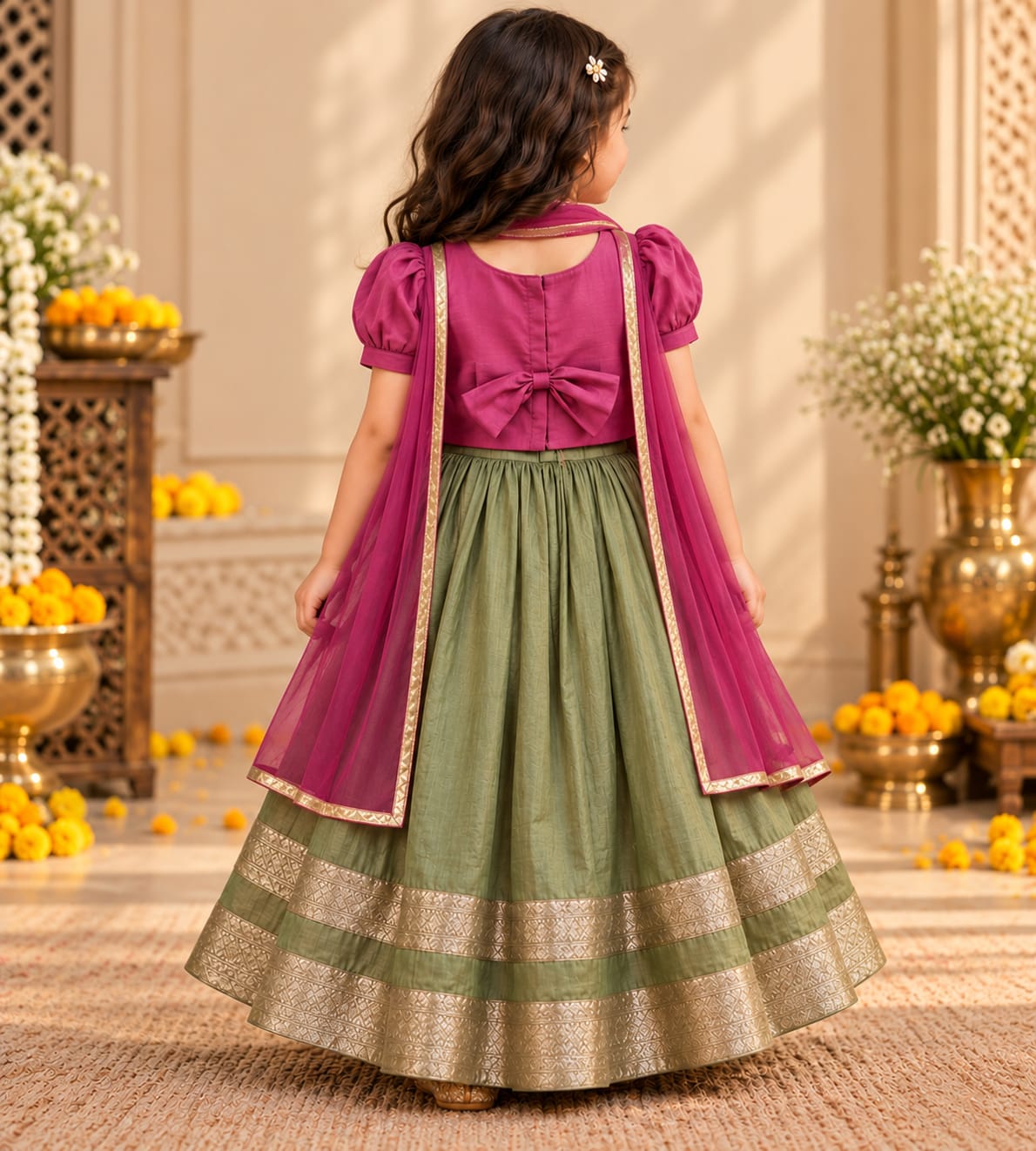 Banarasi Silk Premium Girls Lehnga