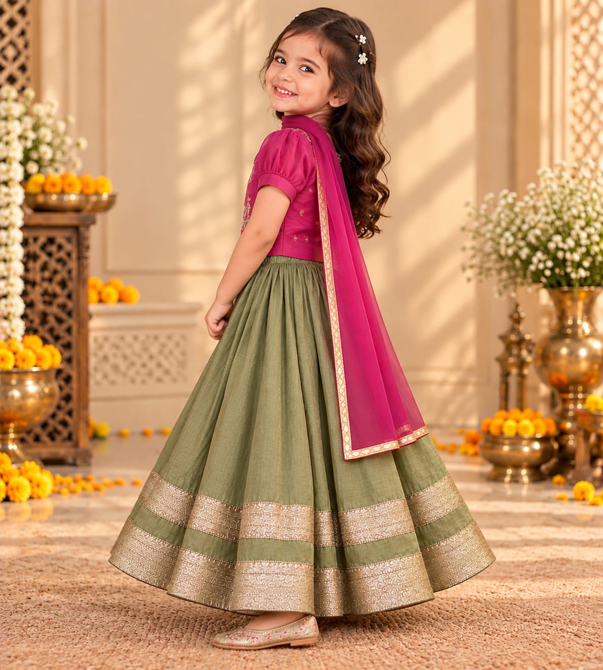 Banarasi Silk Premium Girls Lehnga