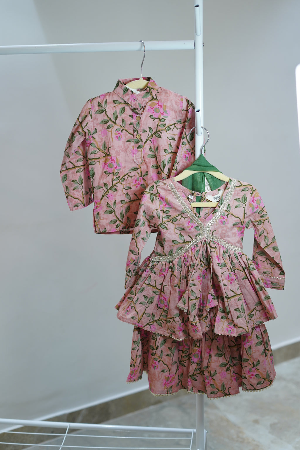 Nude Pink Kurta Set Sibling