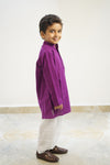Solid wine Kurta Set
