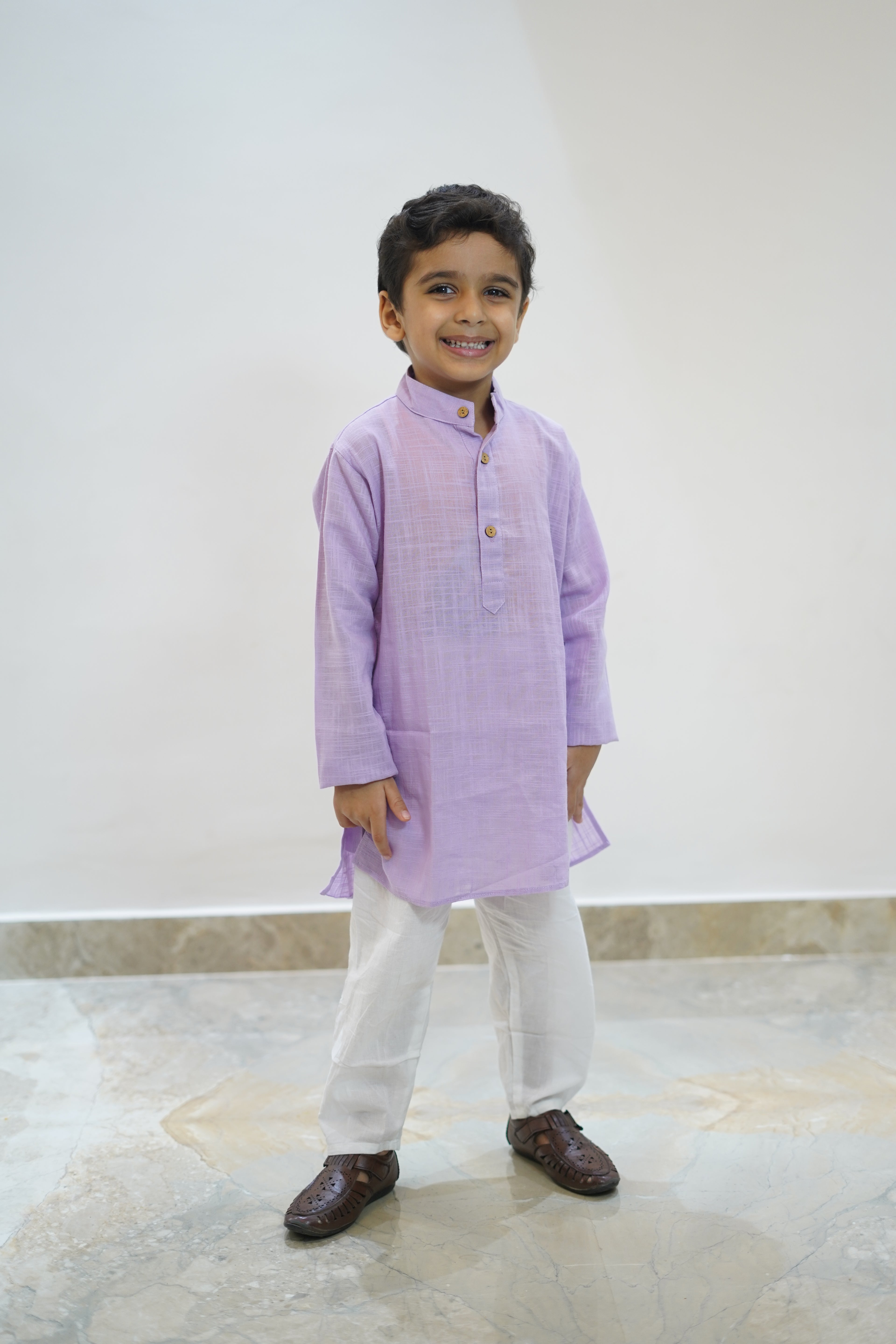 Solid Lavendar Kurta Set