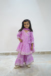 Mauve Bandani Print Sharara Sibling