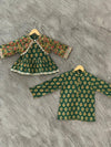 Green Diwali Kurta Pyjama Set