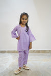 Solid Lavendar Kurta Plazo Coord Set