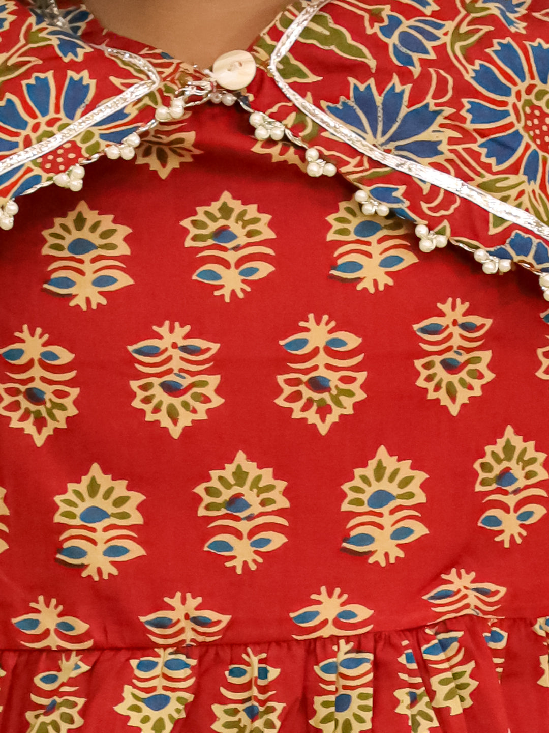 Red Diwali Indo Western Short Kurti Plazo