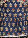 Blue Diwali Indo Western Short Kurti Plazo